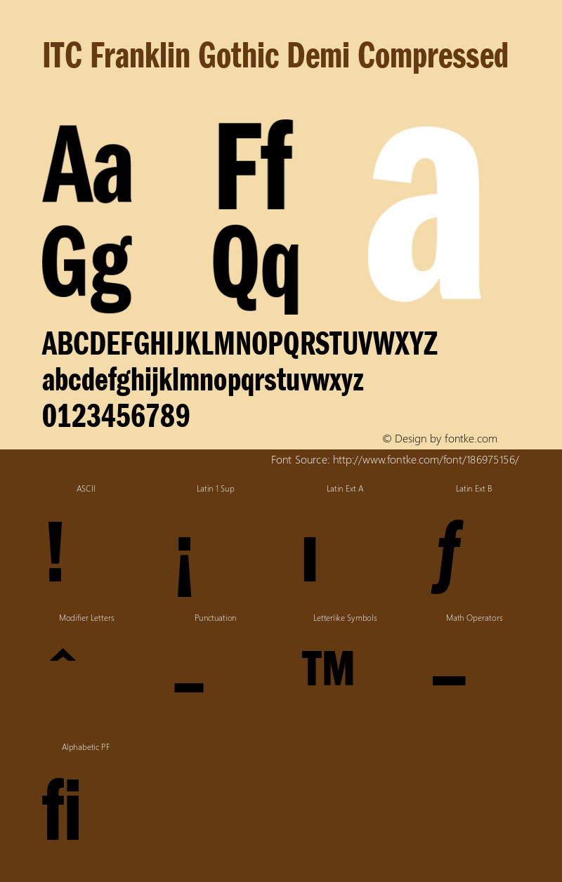 ITC Franklin Gothic Demi Compressed 001.000图片样张