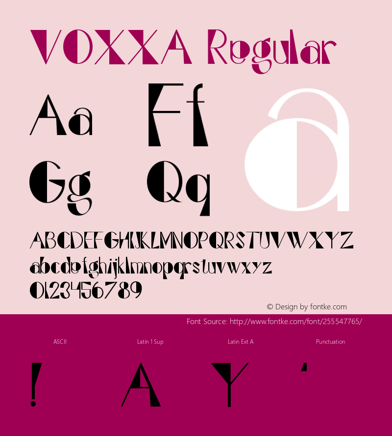 VOXXA Version 1.003;Fontself Maker 3.5.8图片样张