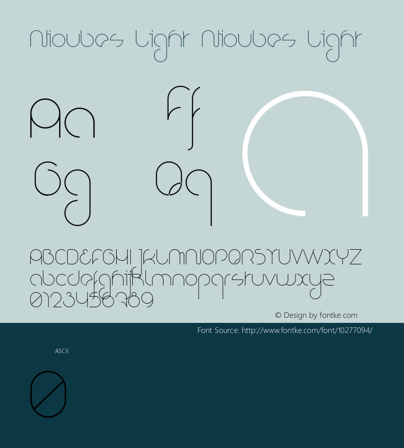 Nioubes Light Nioubes Light Unknown Font Sample