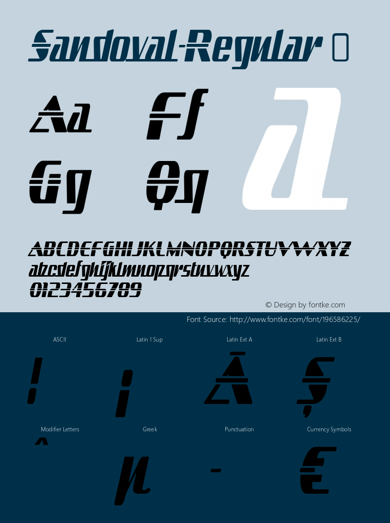 ☞Sandoval-Regular Version 3.001;com.myfonts.easy.typodermic.sandoval.regular.wfkit2.version.3QYx图片样张