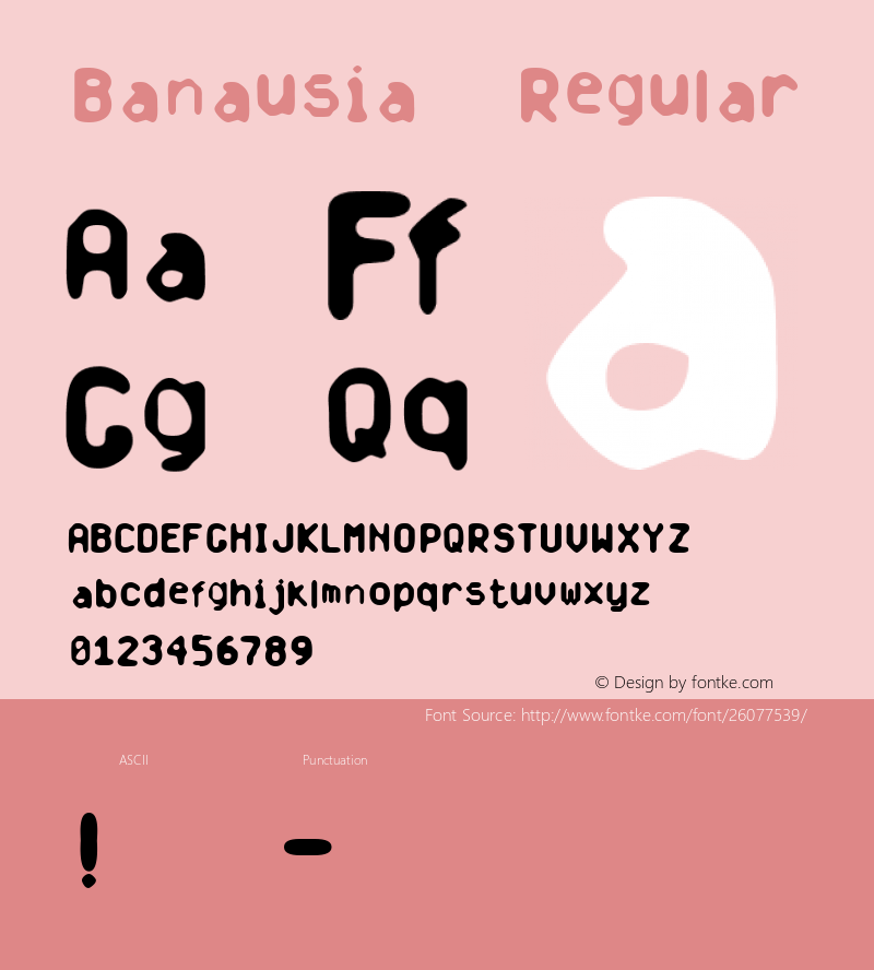 Banausia Version 1.00 Font Sample