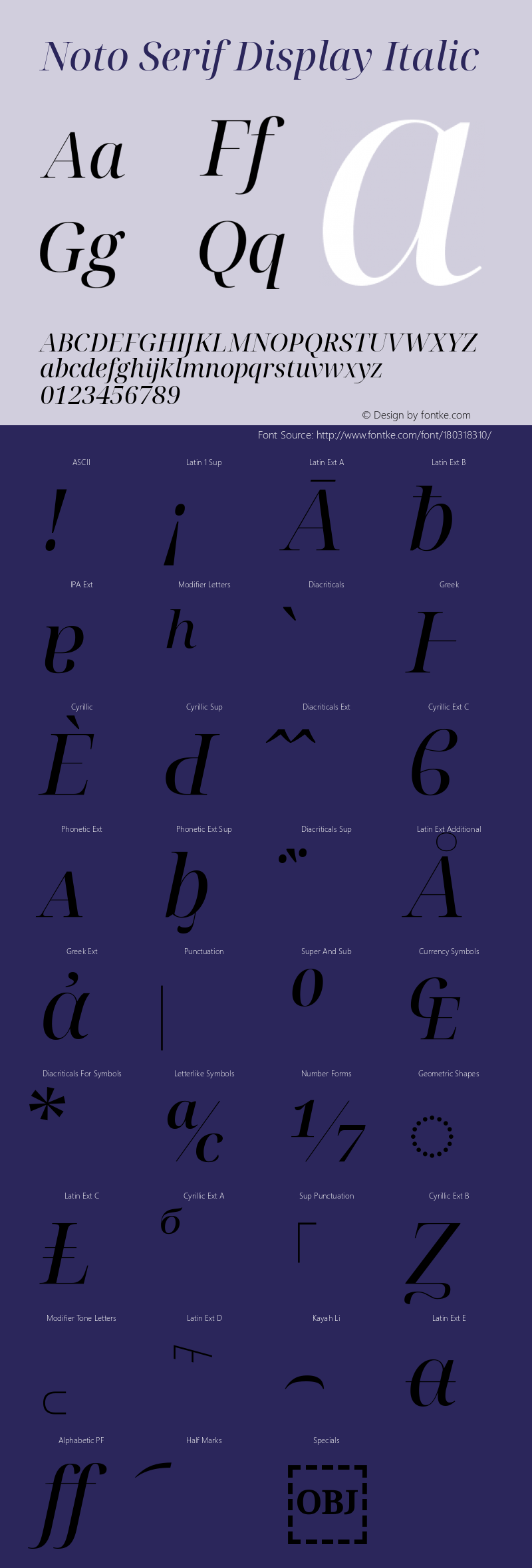 Noto Serif Display Italic Version 2.003图片样张
