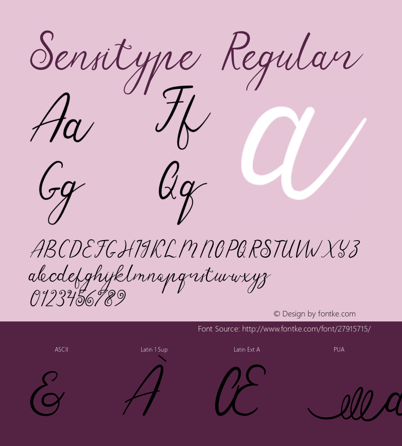 Sensitype Version 1.00;December 11, 2018;FontCreator 11.5.0.2422 64-bit Font Sample