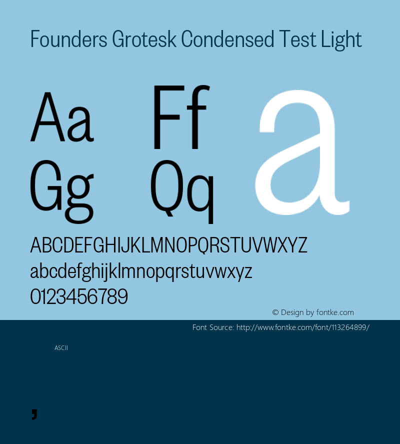 FoundersGroteskCond-LtTest Version 1.001;PS 001.001;hotconv 1.0.57;makeotf.lib2.0.21895;0 Font Sample