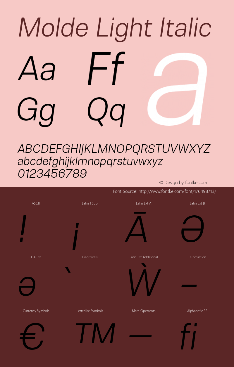 Molde Light Italic 1.000图片样张