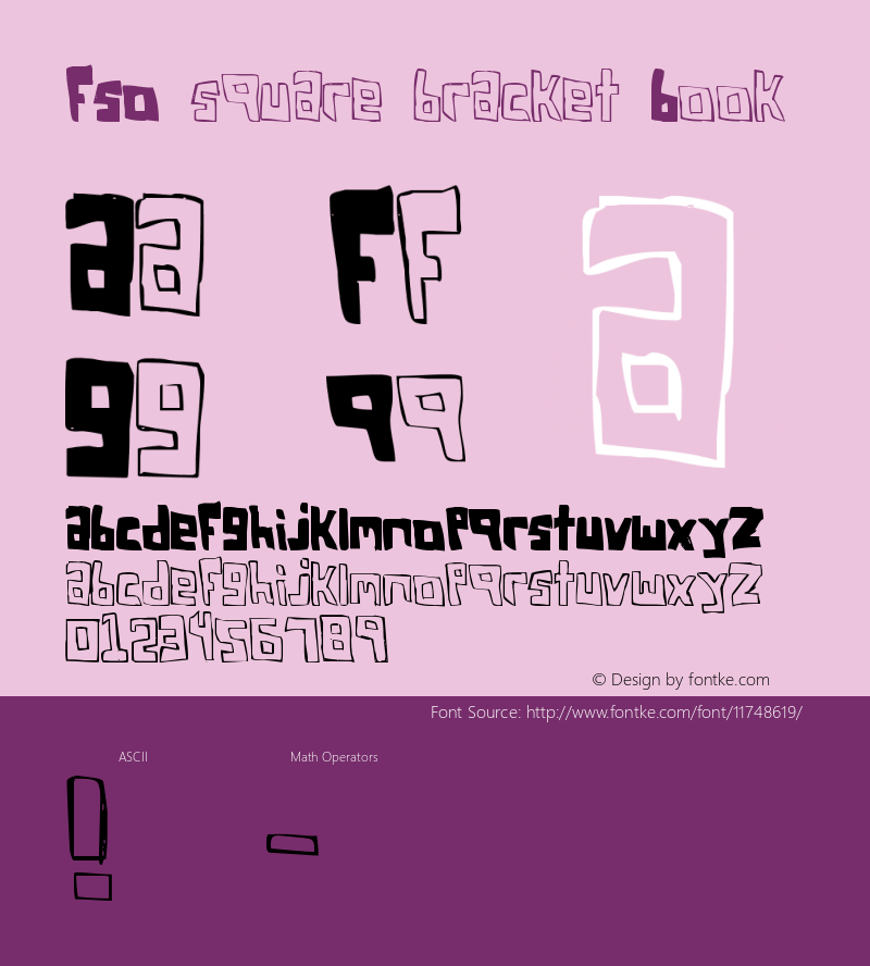 FSO square bracket Book Version 042.101010 Font Sample