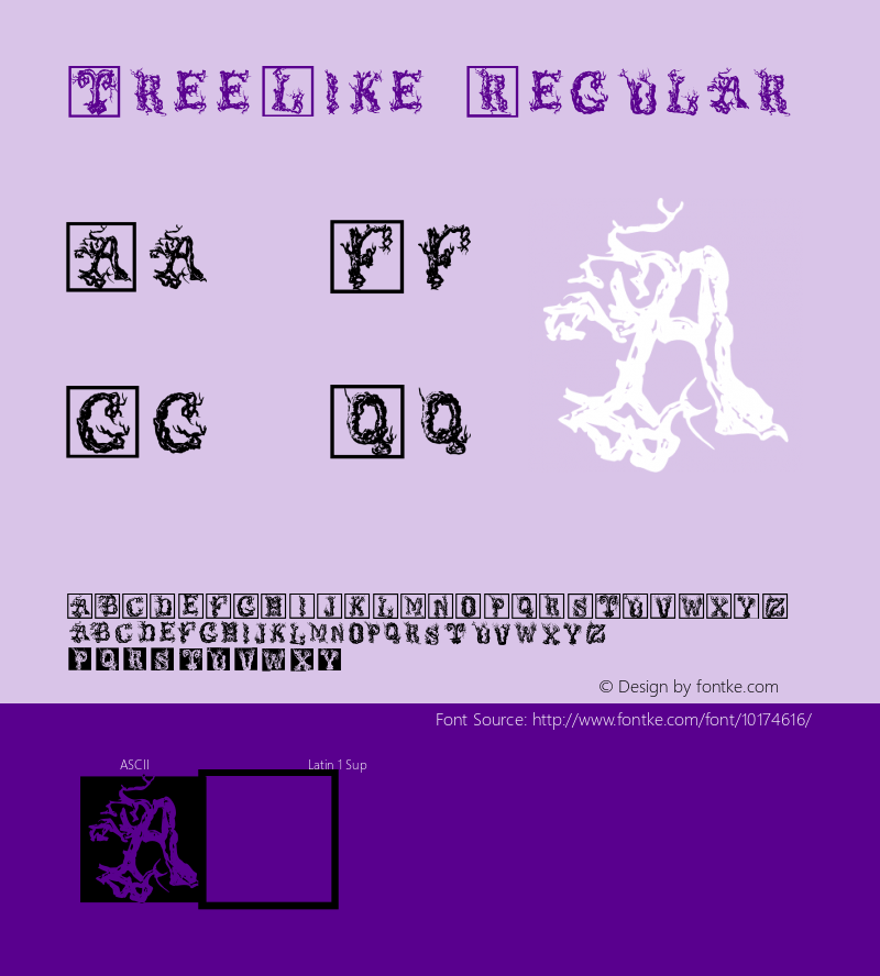 TreeLike Regular 1.0 2006-09-14 Font Sample