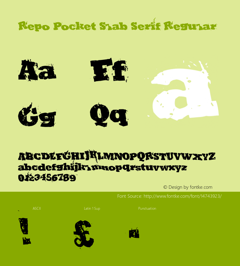 Repo Pocket Slab Serif Regular Version 2.100 Font Sample