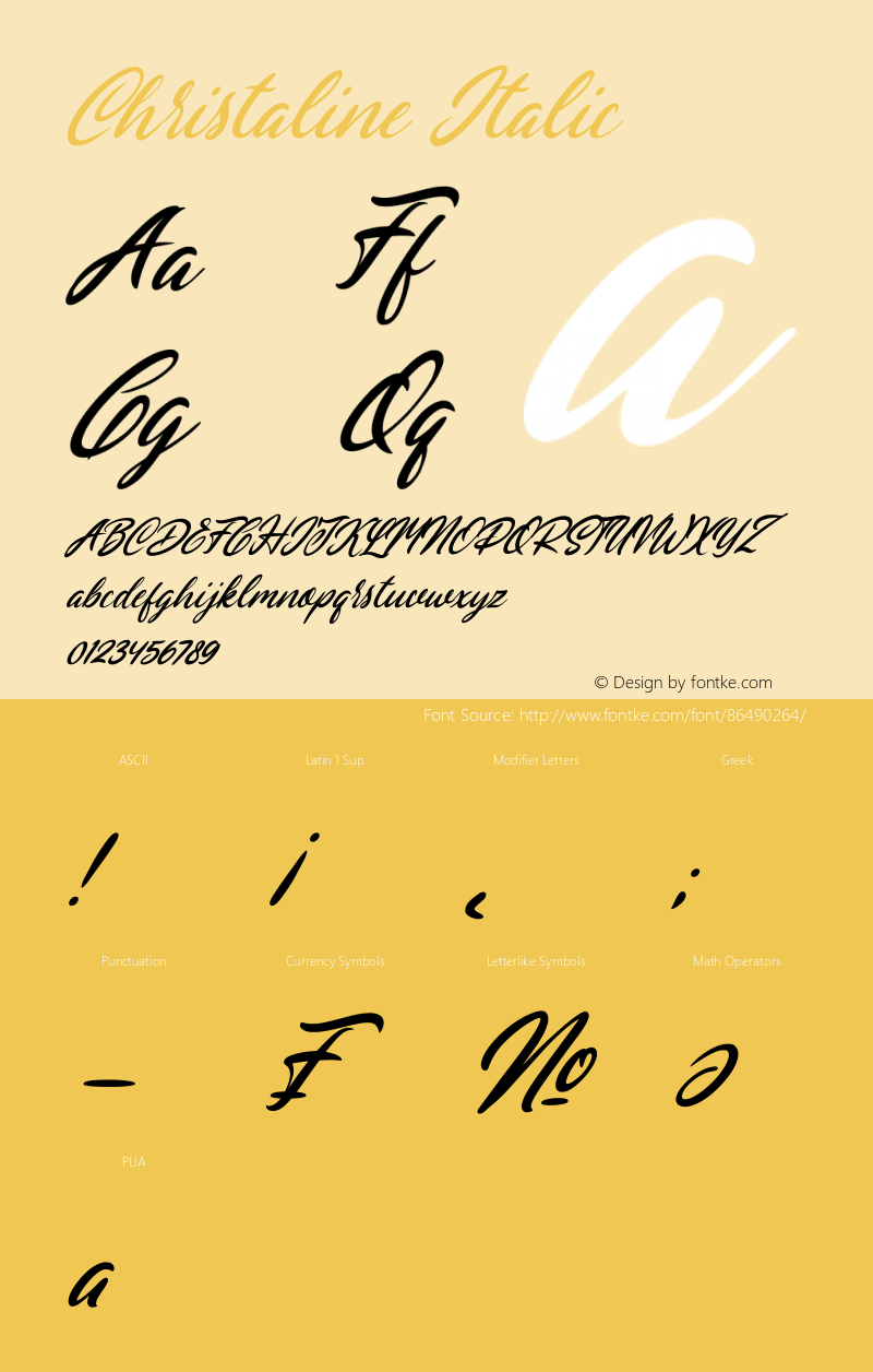 Christaline Italic Version 1.00;October 8, 2020;FontCreator 12.0.0.2563 64-bit Font Sample