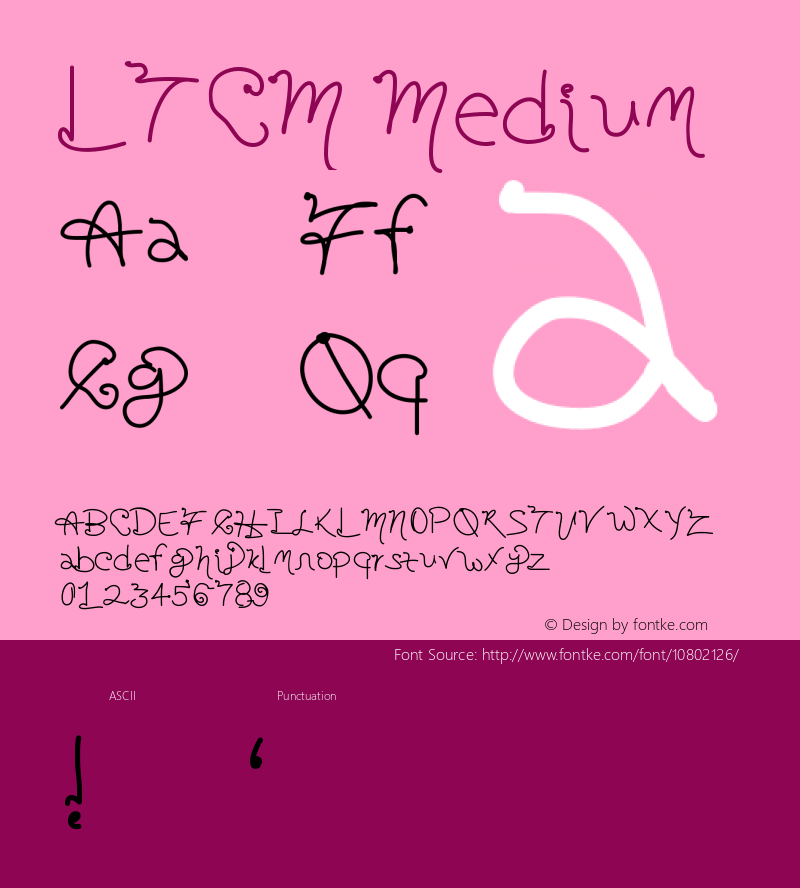 LTCM Medium Version 001.000 Font Sample