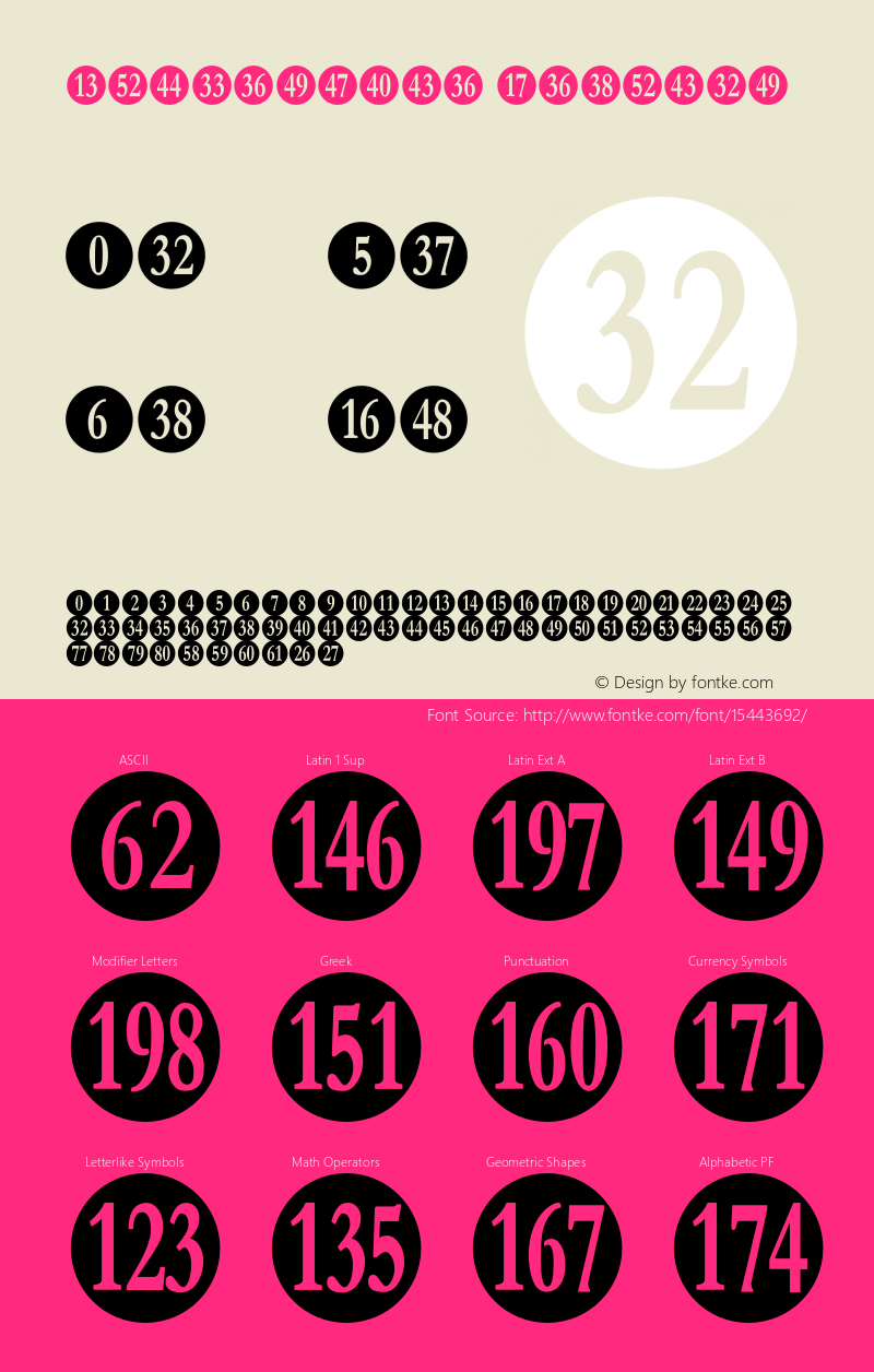 Numberpile Regular Version 3.102 Font Sample