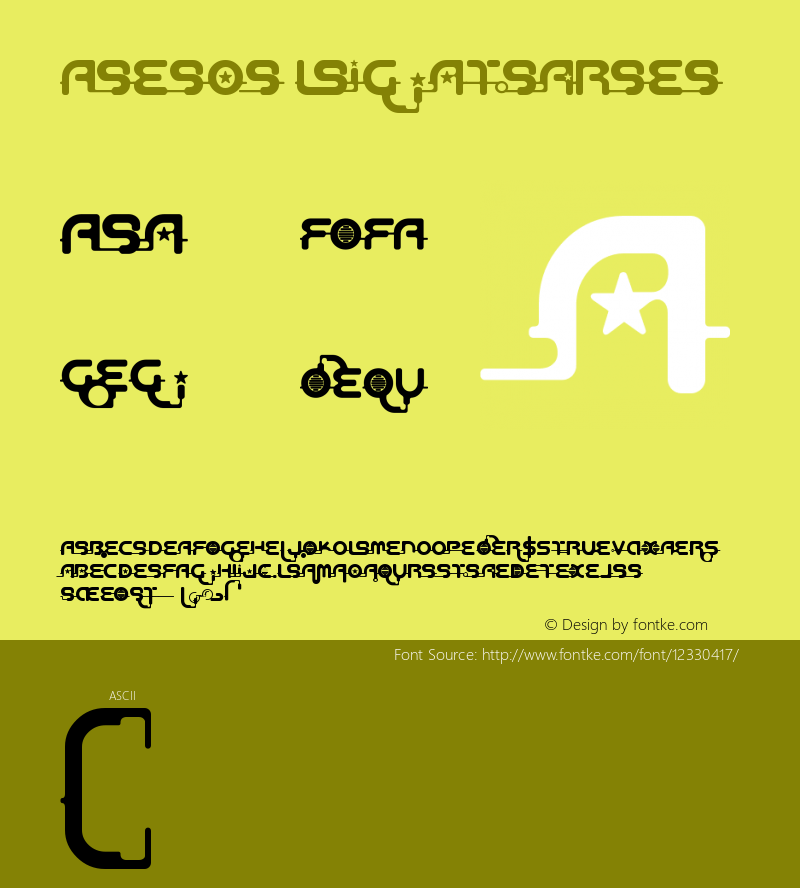 Aeos Ligature Version 001.000 Font Sample