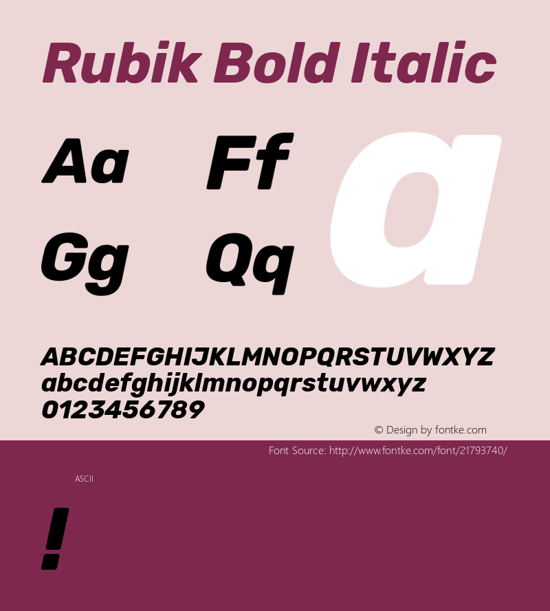 Rubik Version 1.0 Font Sample