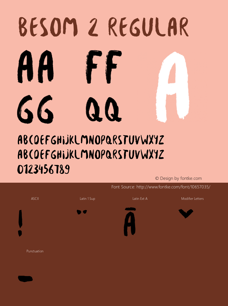 Besom 2 Regular Version 001.000 Font Sample