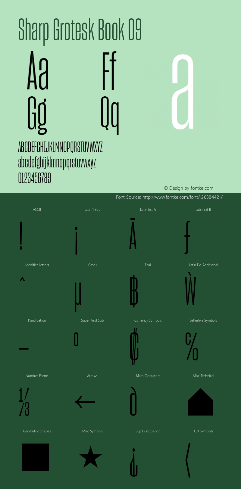 Sharp Grotesk Book 09 Version 1.003 Font Sample