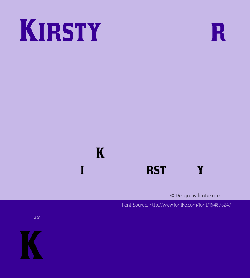 Kirsty Regular Version 2.000 2004 Font Sample