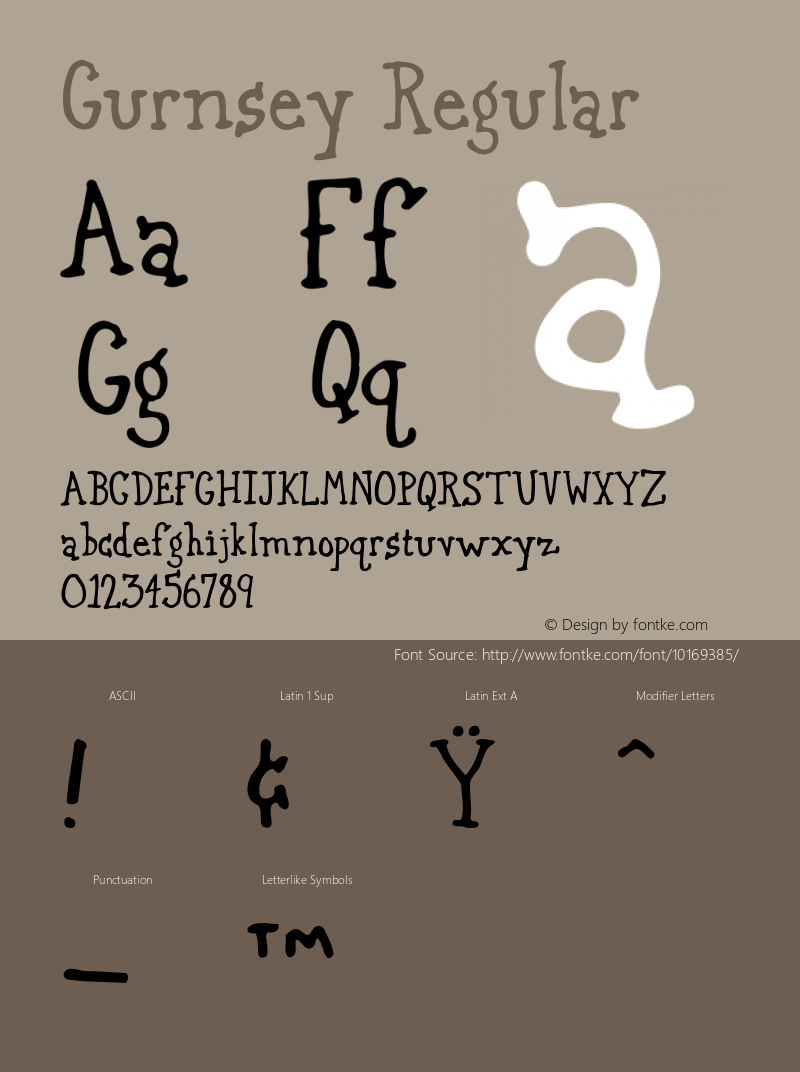 Gurnsey Regular 001.000 Font Sample