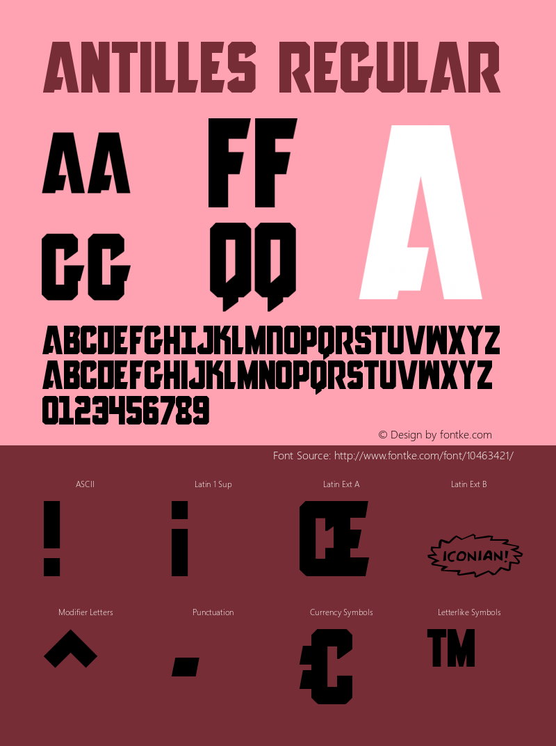 Antilles Regular 001.000 Font Sample