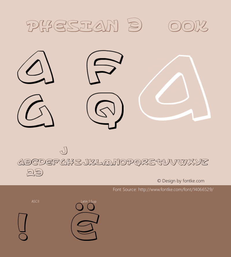 Ephesian 3D Book Version 1.0; 2007 Font Sample