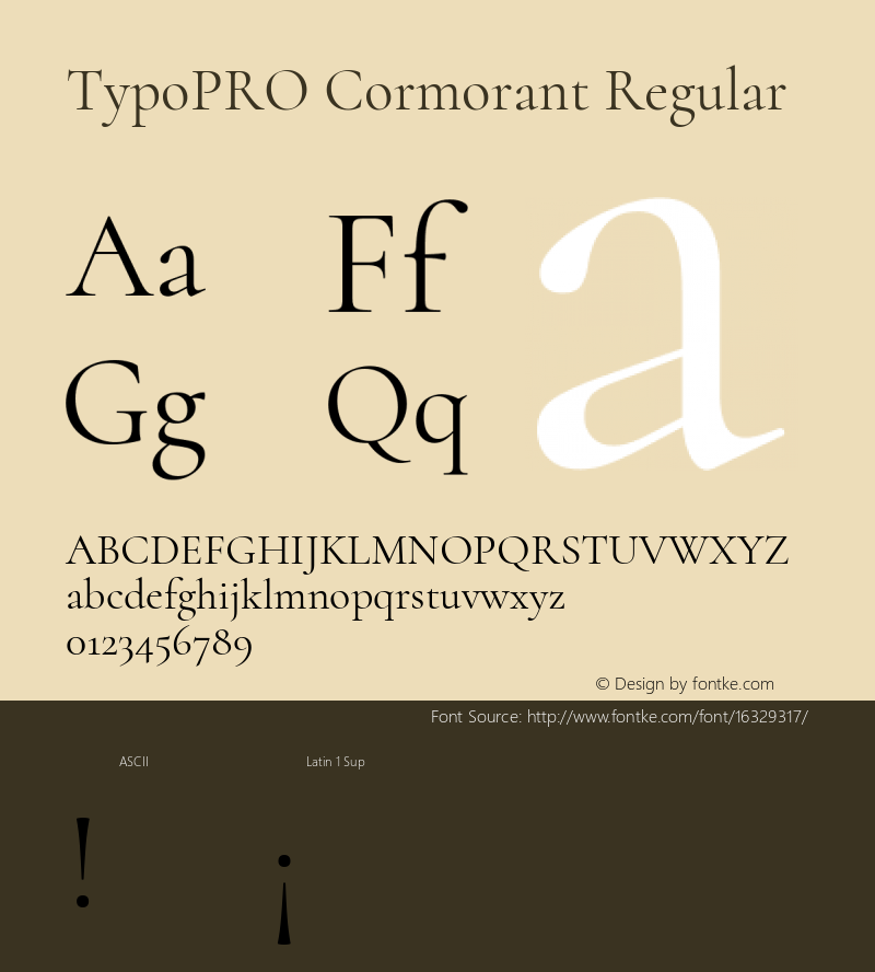 TypoPRO Cormorant Regular Version 2.001 Font Sample