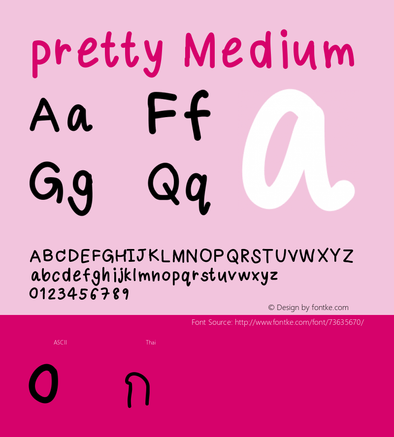 pretty Version 001.000 Font Sample