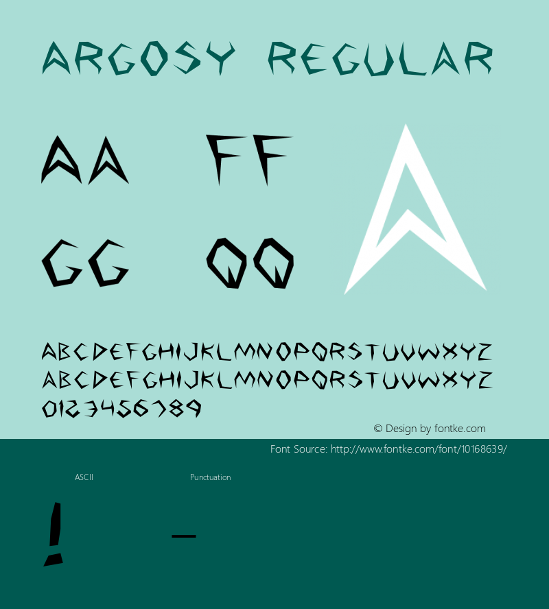 Argosy Regular 1 Font Sample