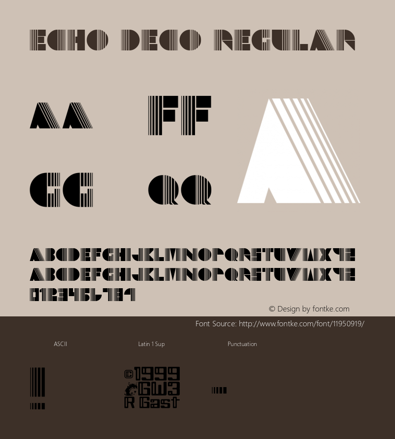 Echo Deco Regular 2.0 - 8/01/99 Font Sample