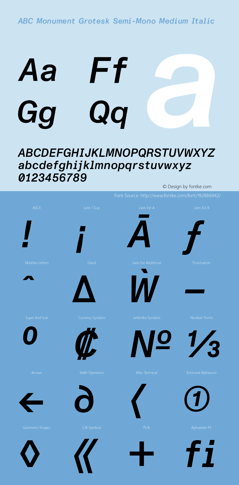 ABC Monument Grotesk Semi-Mono Medium Italic Version 2.002 | web-otf图片样张