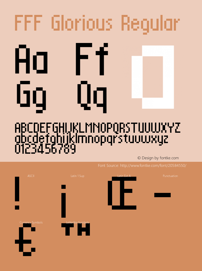 FFF Glorious 1.1 Font Sample