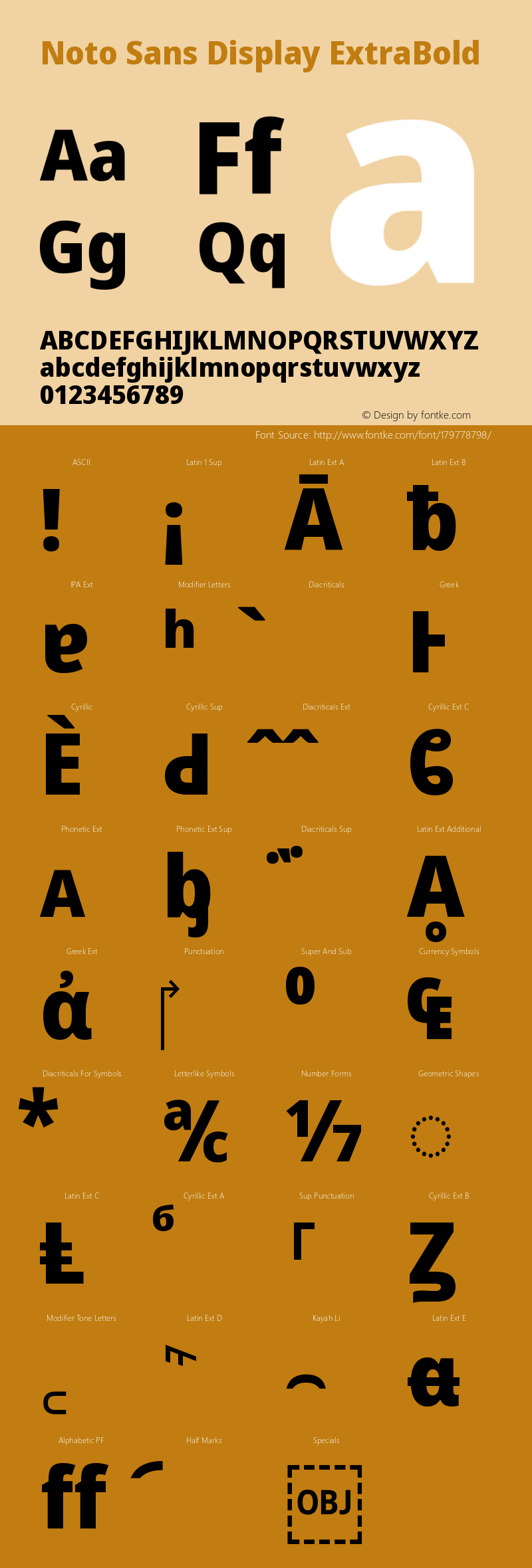 Noto Sans Display ExtraBold Version 2.003图片样张