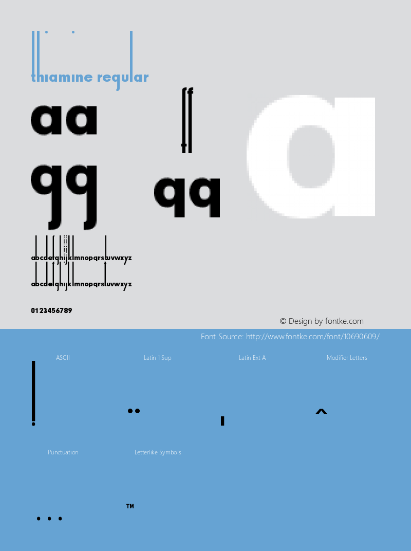 Thiamine Regular OTF 3.000;PS 001.001;Core 1.0.29 Font Sample