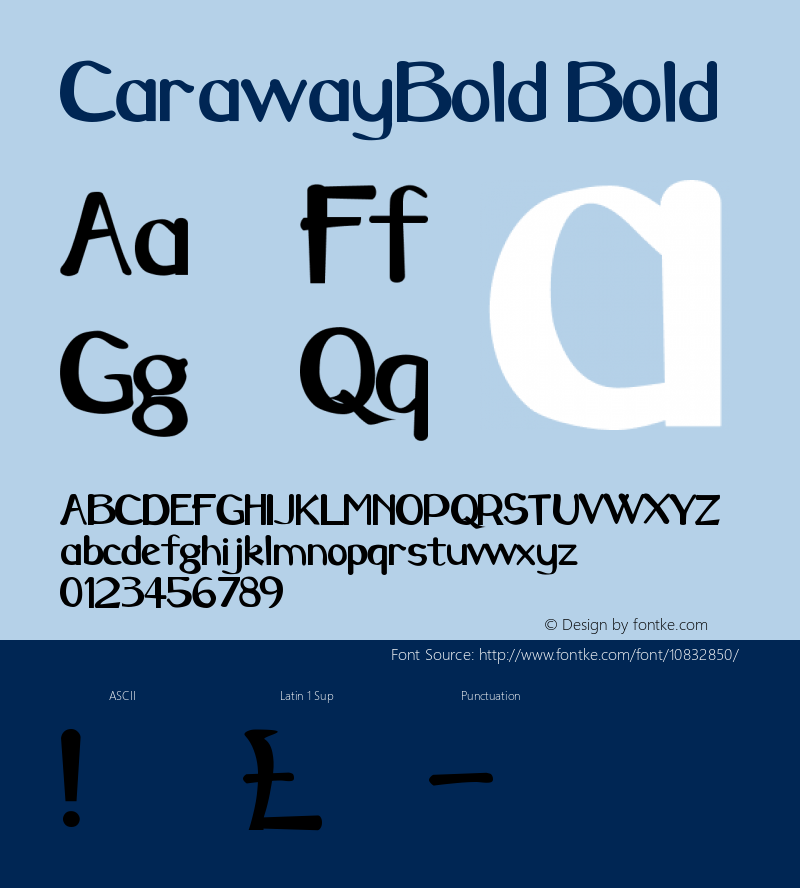 CarawayBold Bold Version 001.001 Font Sample