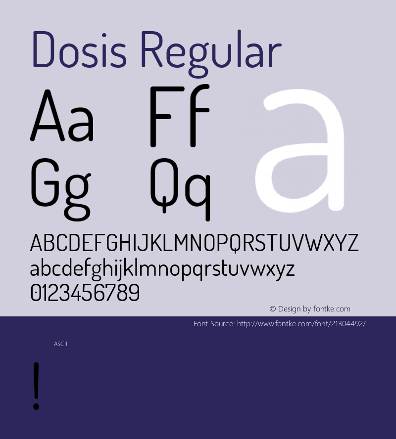 Dosis Regular  Font Sample