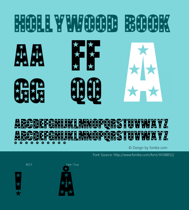 Hollywood Book Version 1.0 Font Sample