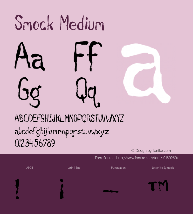 Smock Medium 001.000 Font Sample