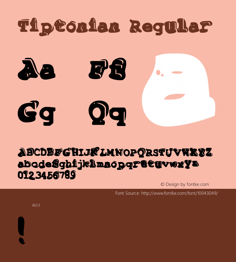 Tiptonian Regular Unknown Font Sample