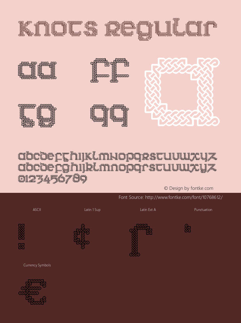 Knots Regular Version 1.0 Font Sample