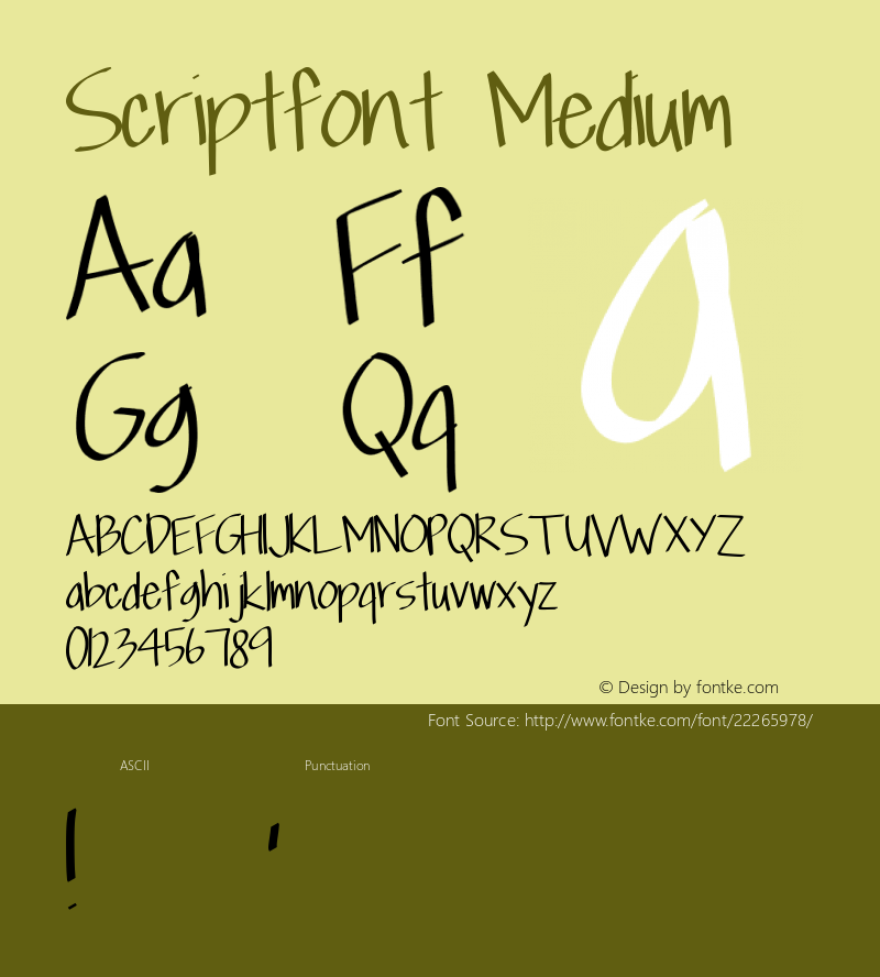 Scriptfont Version 1.0 Font Sample