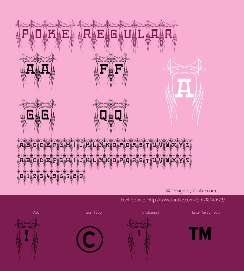 Poke Regular OTF 3.000;PS 001.001;Core 1.0.29 Font Sample