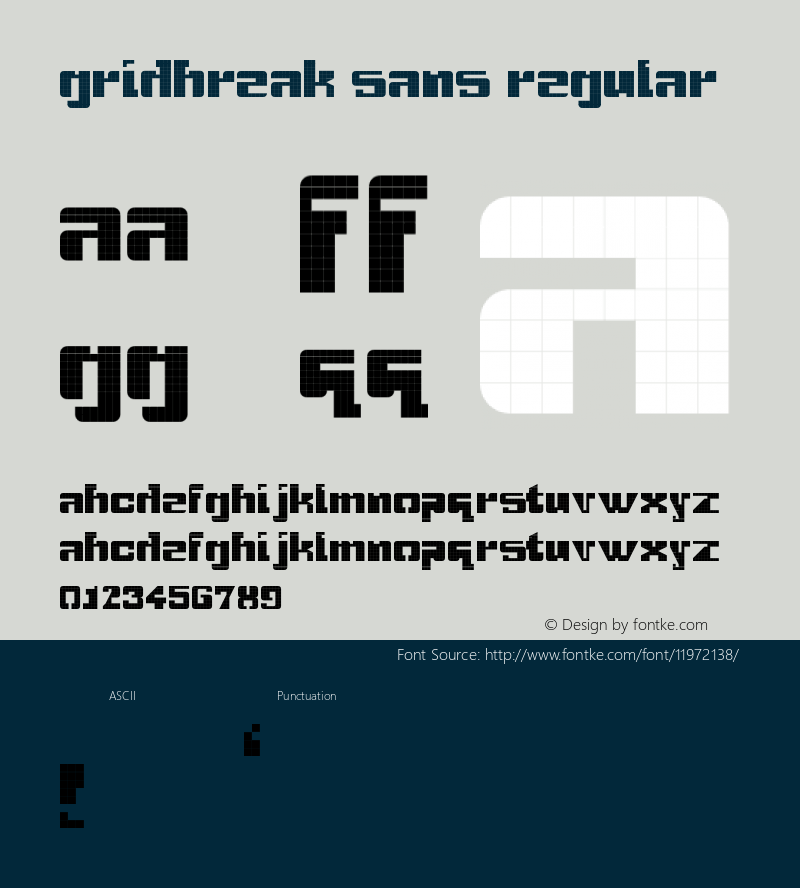 gridbreak sans Regular Version 1.0 Font Sample