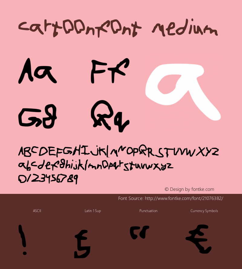 cartoonfont Version 001.000 Font Sample