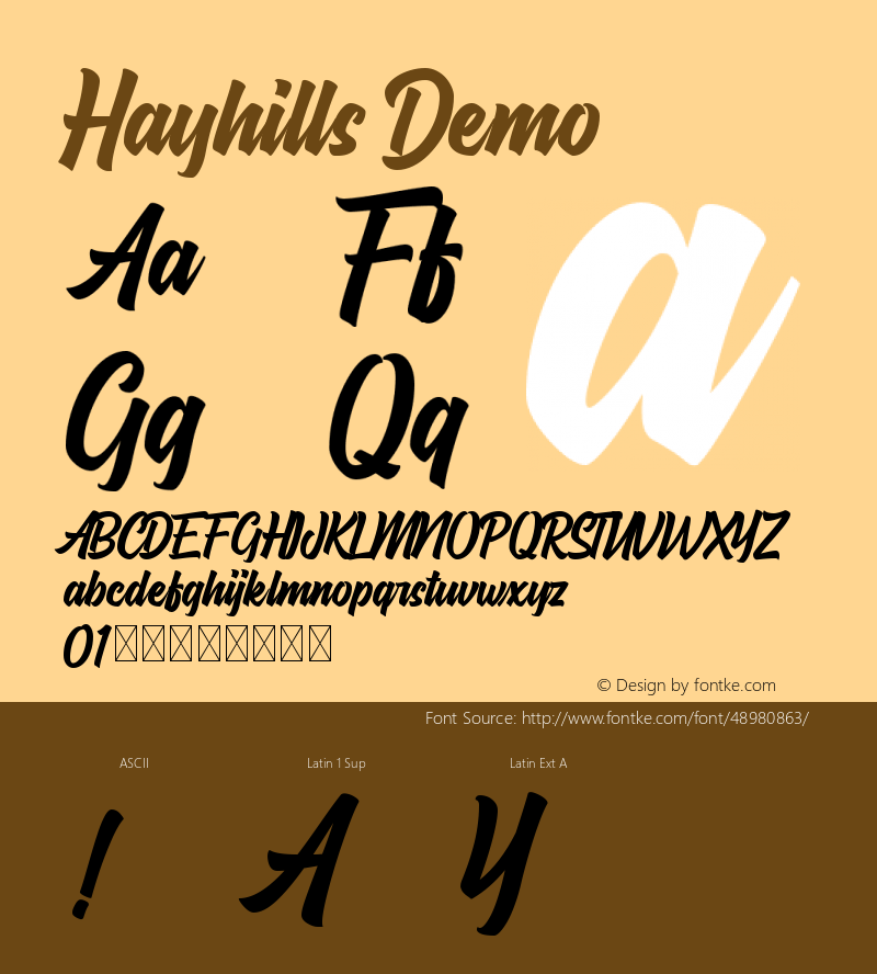 Hayhills Demo Version 1.002;Fontself Maker 3.4.0 Font Sample