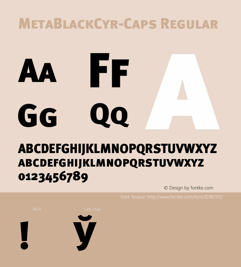 MetaBlackCyr-Caps Regular 004.301 Font Sample