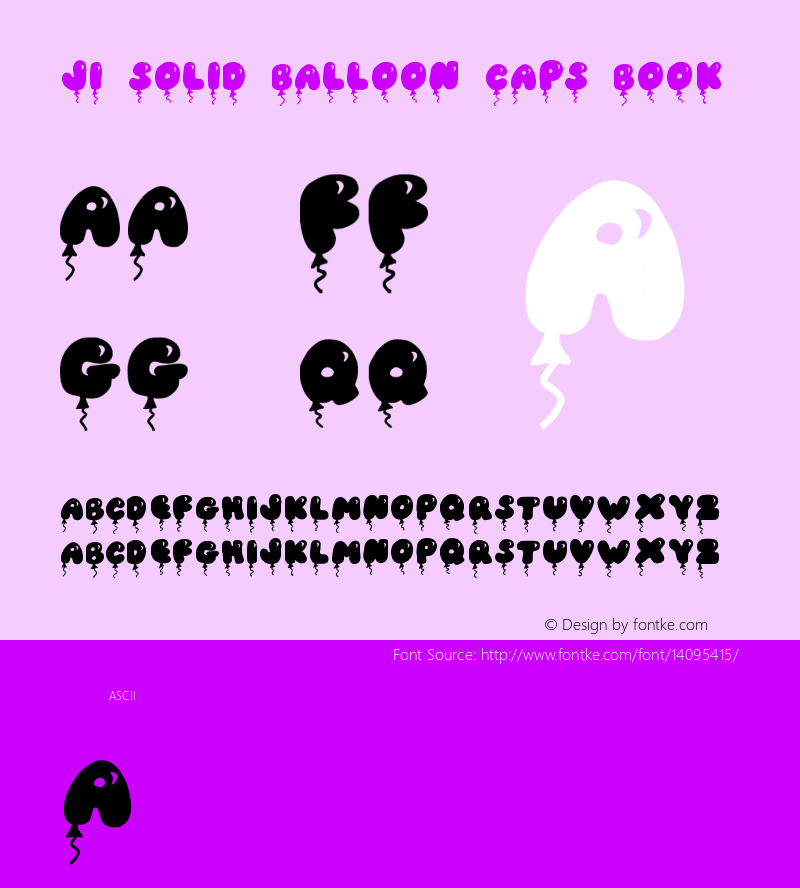 JI Solid Balloon Caps Book Version 001.001 Font Sample