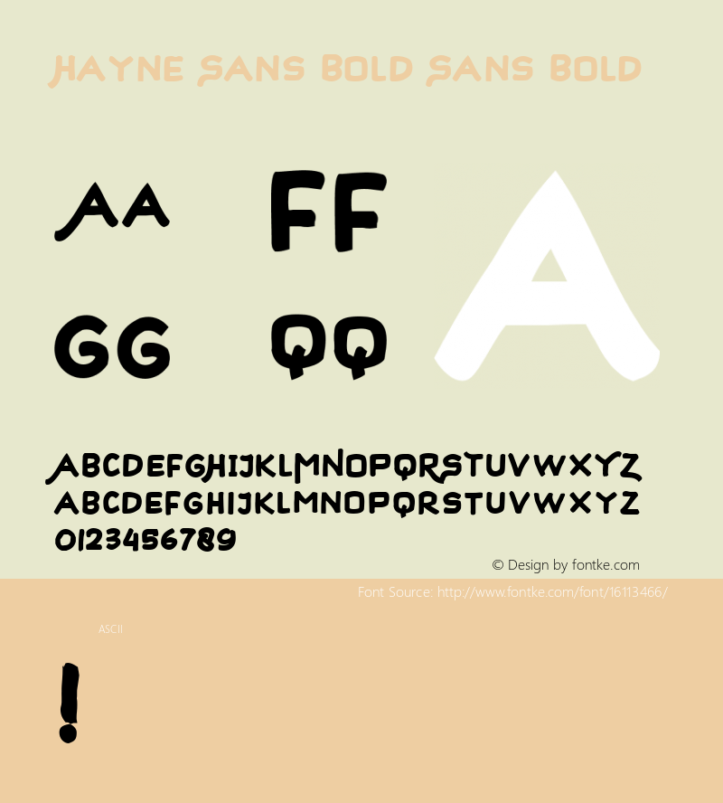 Hayne Sans Bold Sans Bold Version 1.000 | Dexsar Harry Anugrah (Majestype) Font Sample