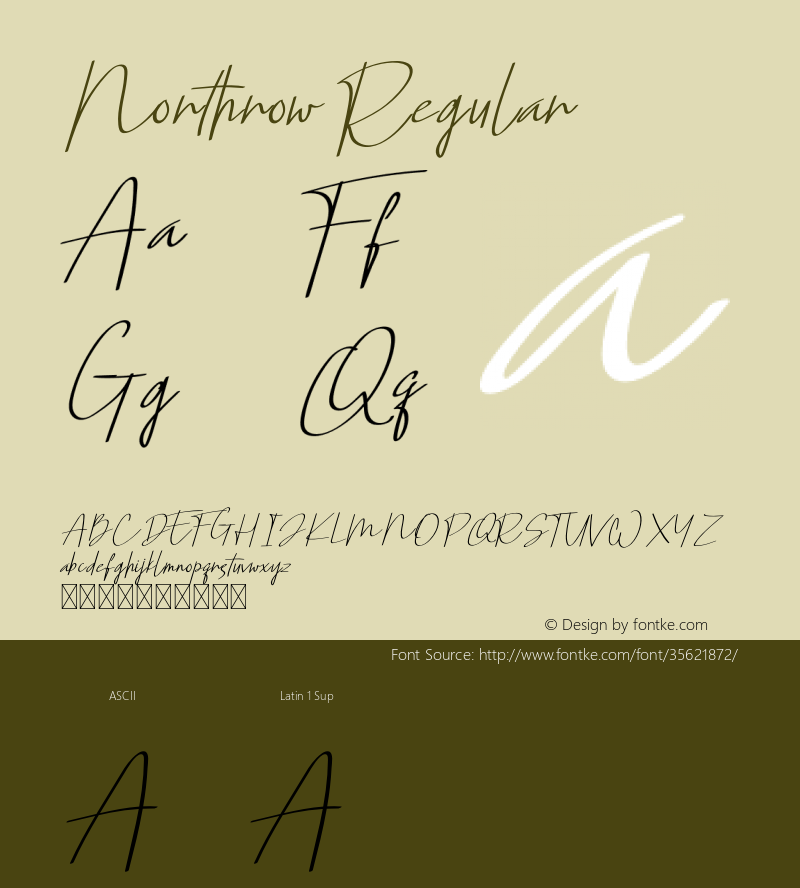 Northrow Version 1.002;Fontself Maker 3.2.2 Font Sample