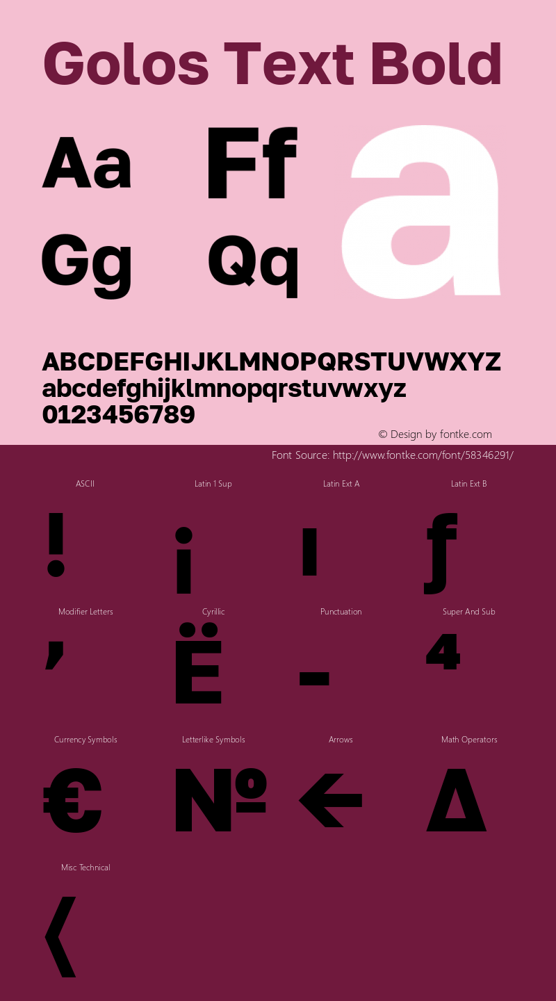 Golos Text Bold Version 1.000 Font Sample