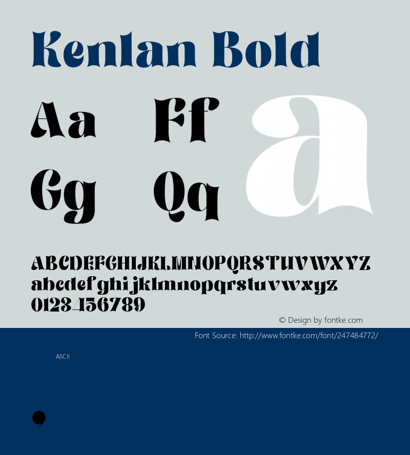 Kenlan Bold Version 1.000图片样张