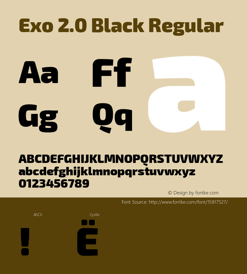 Exo 2.0 Black Regular Version 1.001;PS 001.001;hotconv 1.0.70;makeotf.lib2.5.58329; ttfautohint (v1.4.1) Font Sample