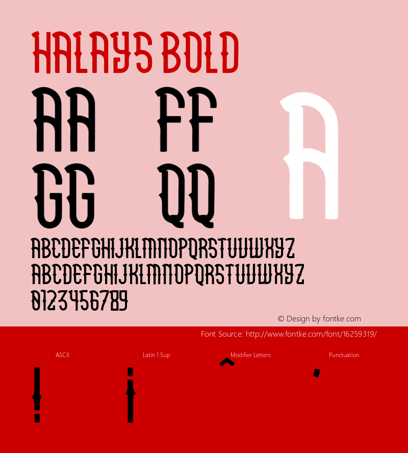 halays Bold Unknown Font Sample